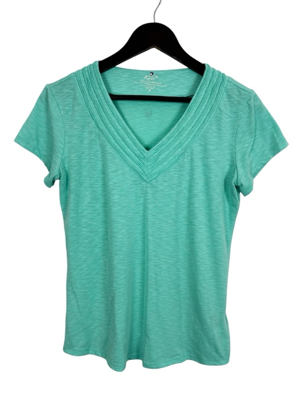 Kuhl Women's Short Sleeve V-Neck T-Shirt Size Medium Teal